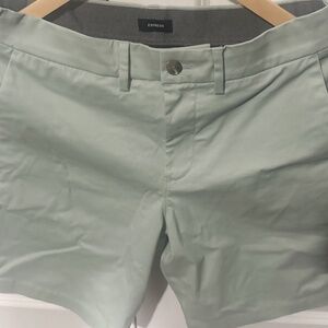 Express Men’s Slim Fit 9” Shorts – Size 30 – Mint Green